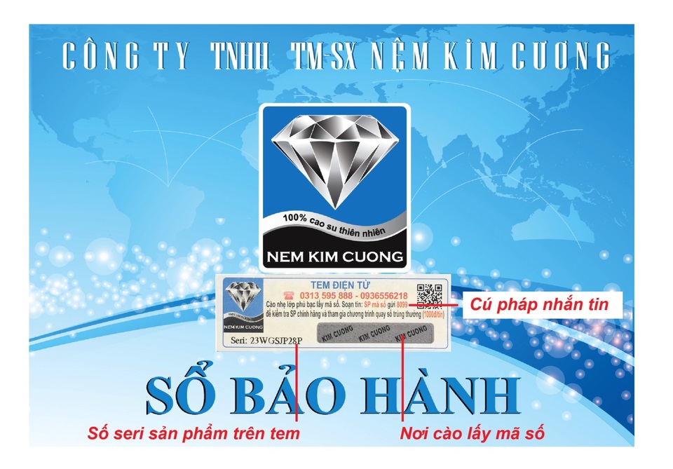 Nệm Kim Cương trong cuộc chiến chống hàng giả - hàng nhái - 1 Sau khi mua hàng, quý khách hàng chỉ cần làm thao tác đơn giản đó là cào tem lấy mã số và gửi tin nhắn theo hướng dẫn trên tem để kiểm tra chắc chắn sản phẩm mình mua là hàng chính hãng Nệm Kim Cương.