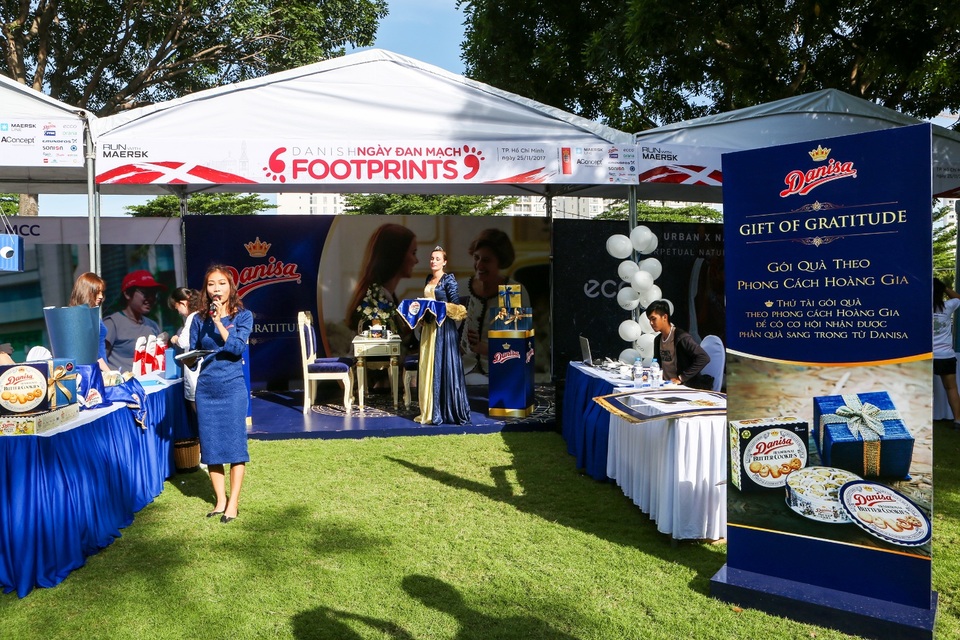 Gian hàng được trang trí theo phong cách hoàng gia Đan Mạch của nhãn hàng Danisa