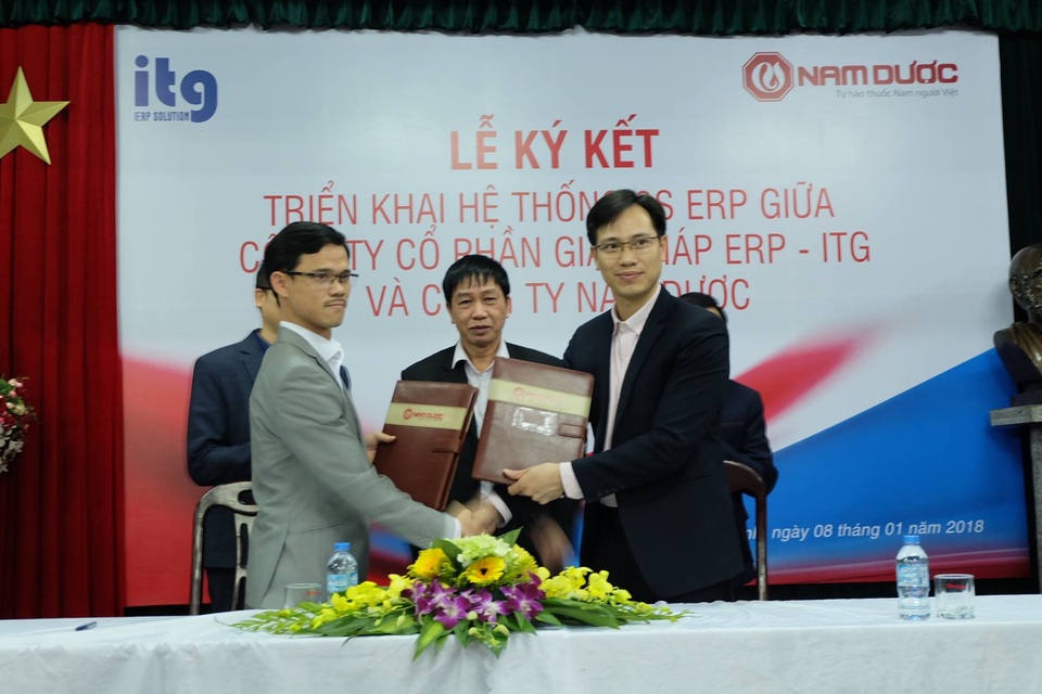 Triển khai hệ thống 3S ERP – Giải pháp quản trị toàn diện cho doanh nghiệp Dược - 4 Lễ ký kết chuyển giao phần mềm hệ thống quản lý 3S ERP giữa Công ty Nam Dược và Công ty Cổ phần Giải pháp ERP – ITG