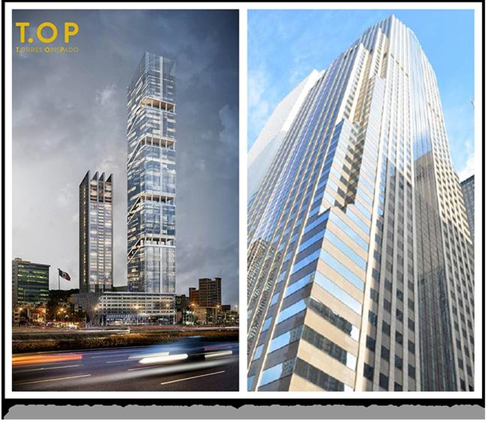 Dòng thang máy chất lượng cao từ Nhật Bản sắp “đổ bộ” thị trường Việt Nam 2018 - 1 Thang máy tốc độ cao của Nidec sử dụng cho dự án T.OP, Monterrey, Mexico – 7m/s (trái) và Two Prudential tại Chicago, Mỹ – 6m/s