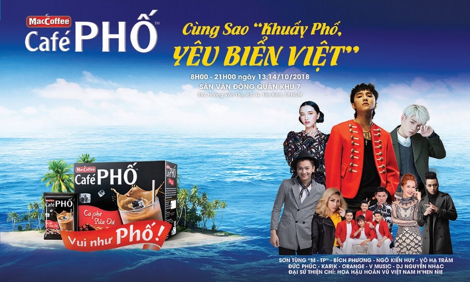 Cuối tuần quẩy thả ga tại đảo Phố nhiệt đới lớn nhất Sài Gòn - 3 Chương trình Khuấy Phố, Yêu Biển Việt quy tụ nhiều ngôi sao hàng đầu V-pop