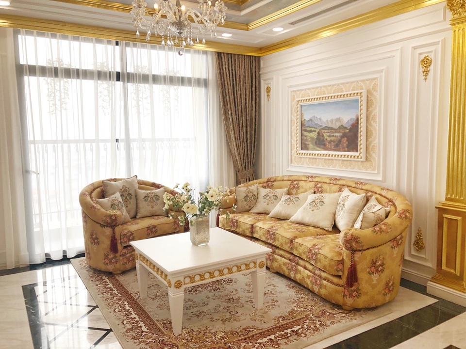 Nét hoài cổ trong thiết kế nội thất tân cổ điển - 2 Nội thất căn hộ Hateco Laroma được trang trí tinh tế hài hoà và vô cùng trang nhã