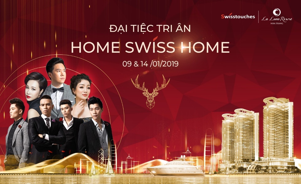 Dự án BĐS du lịch Nha Trang tưng bừng tri ân khách hàng - 2 Nhạc hội tri ân nhà đầu tư Swisstouches La Luna Resort quy tụ nhiều gương mặt nổi tiếng