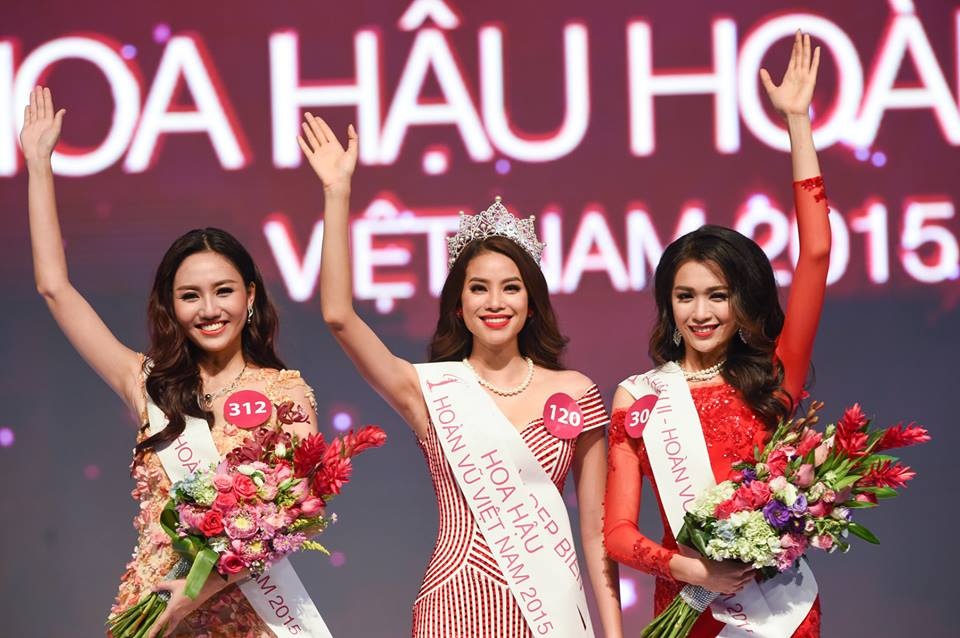 Hoa hậu Hoàn vũ Việt Nam 2017 sẽ diễn ra tại Khánh Hoà - 1 Top 3 ngôi vị cao nhất Hoa hậu Hoàn vũ Việt Nam 2015. Ảnh: TL.