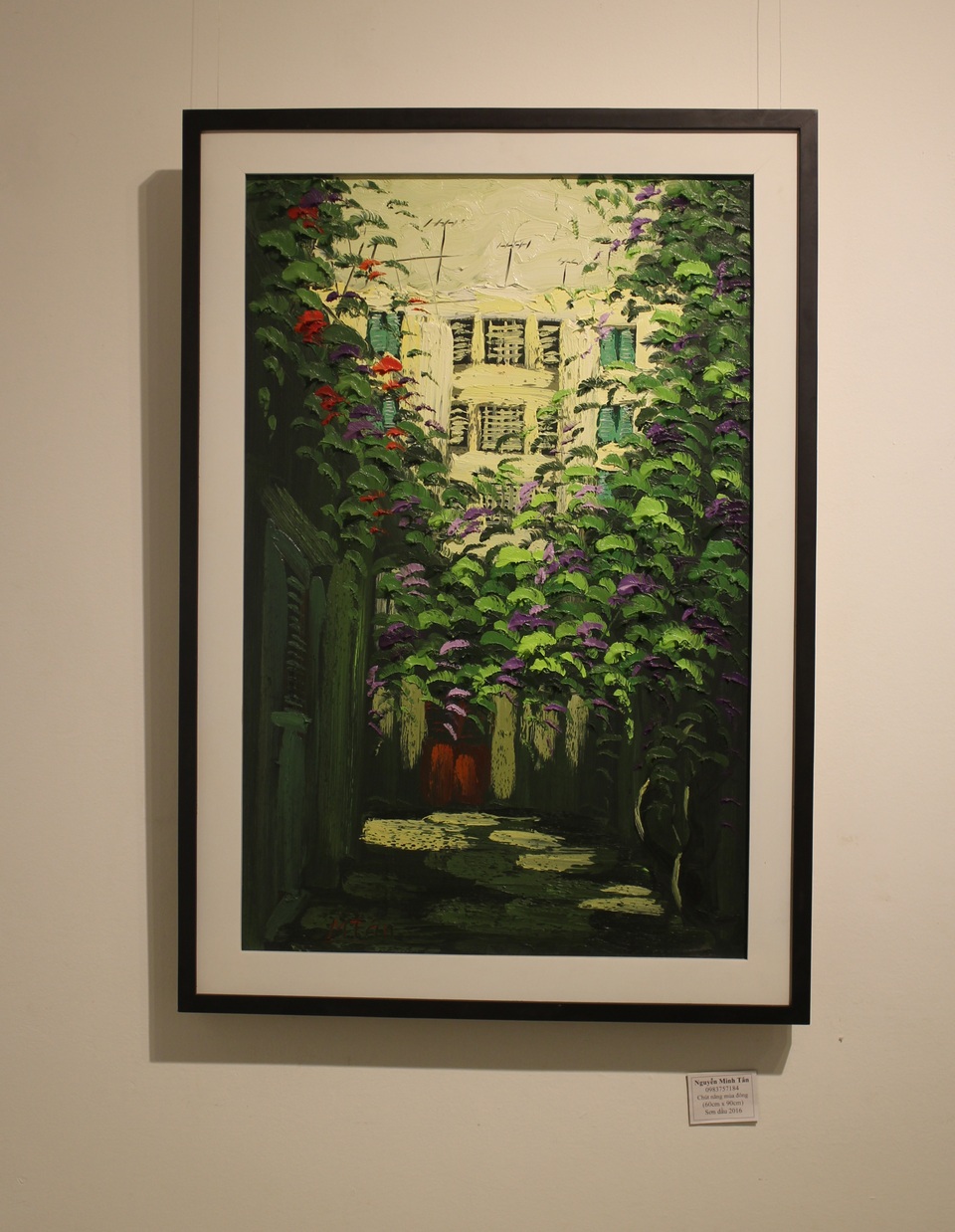 Tranh của hoạ sĩ Nguyễn Minh Tân ở Hà Nội.