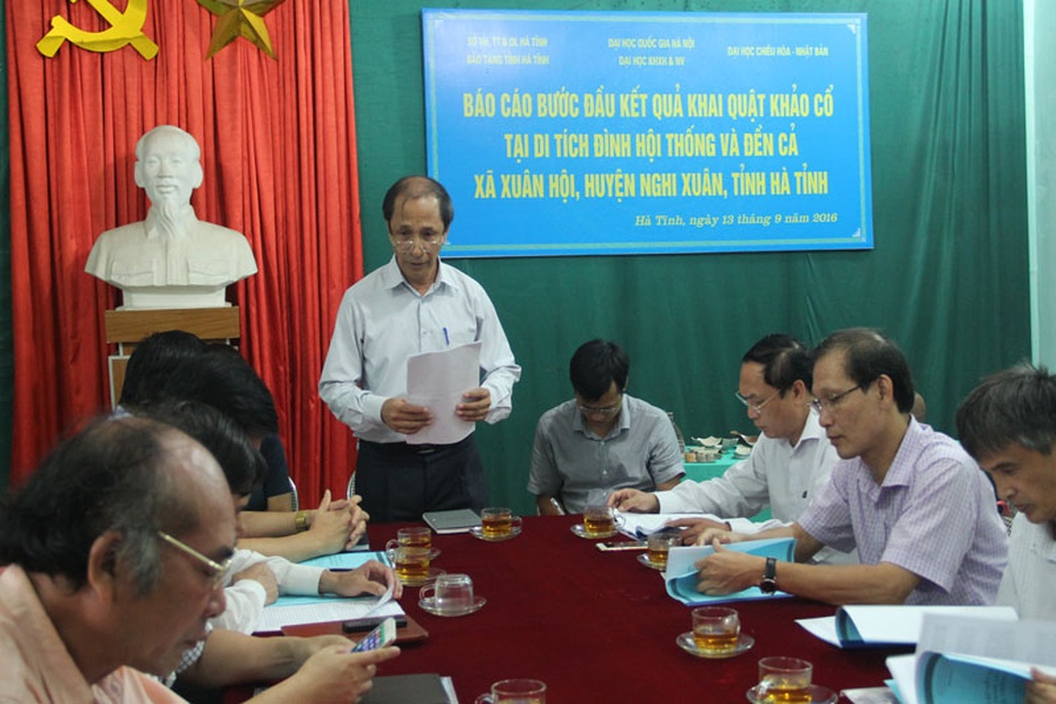 Buổi báo cáo bước đầu kết quả khai quật khảo cổ