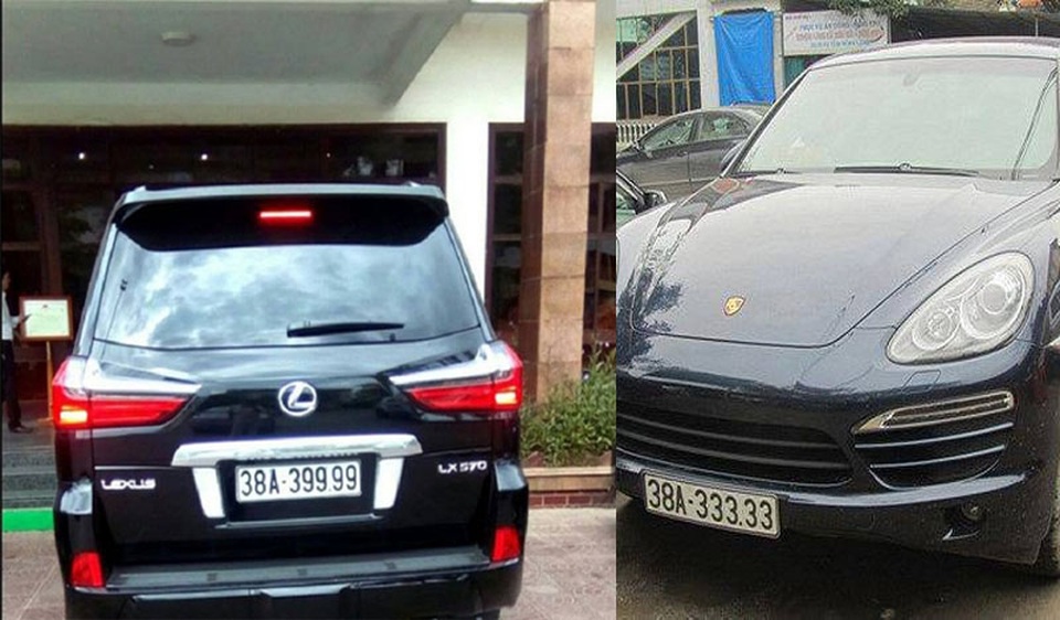 
Những tấm biển siêu đẹp của các xe sang. (Ảnh: Facebook Xe Sang Ha Tinh).
