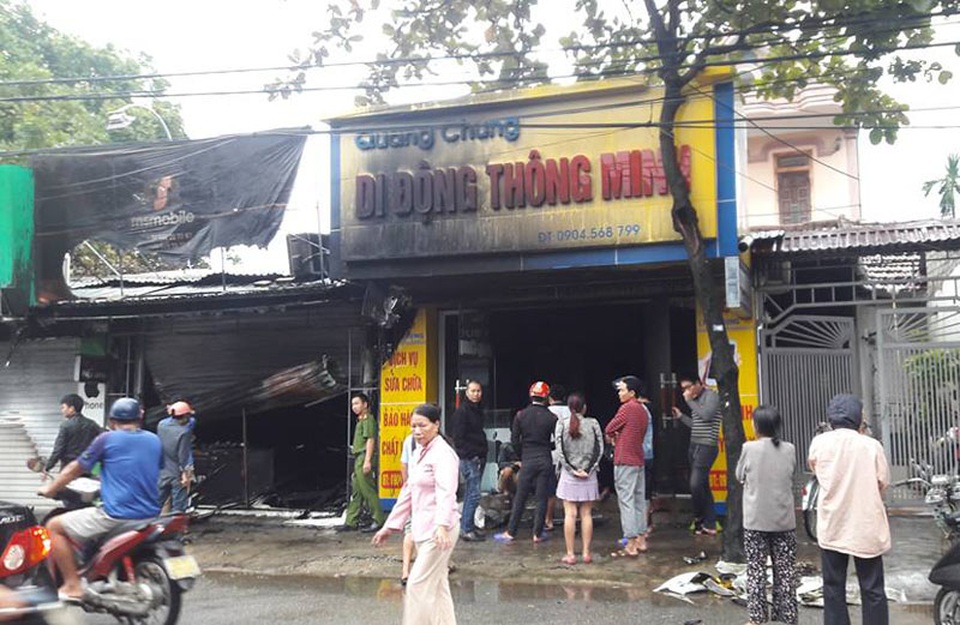 Hiện trường vụ hỏa hoạn (Ảnh Tiến Hiệp)