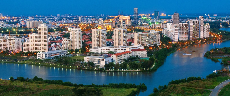 Khu Nam thành phố có lợi thế là khu đô thị Phú Mỹ Hưng đã hoàn chỉnh chức năng dịch vụ và là đòn bẩy phát triển toàn vùng. Ảnh Kha Thành Trí