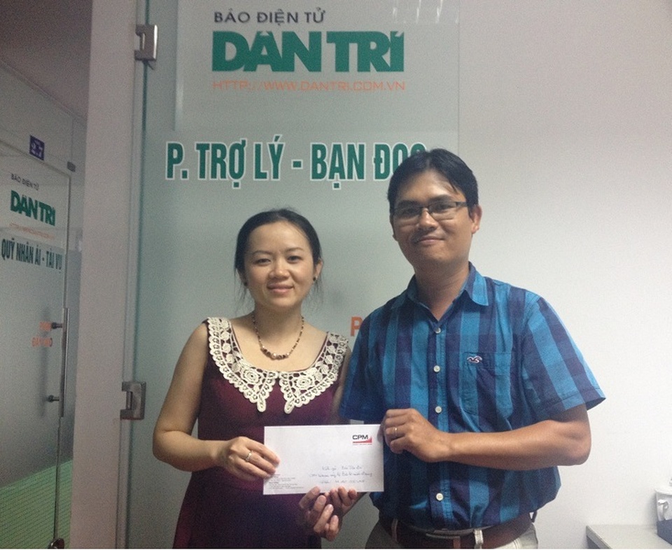 Công ty CPM Vietnam nhờ báo Dân trí làm cầu nối chuyển đến đồng bào miền Trung