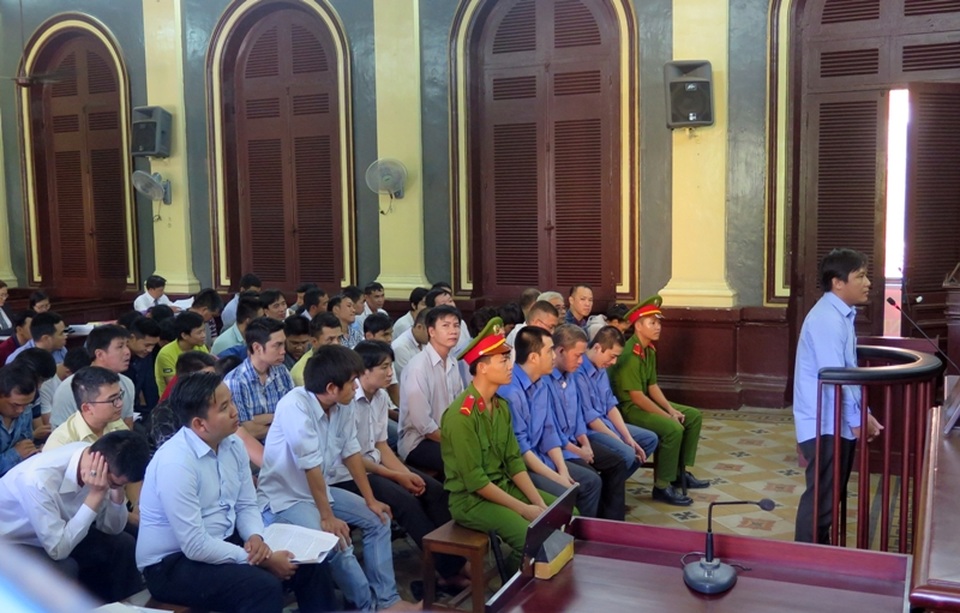 Các bị cáo tại tòa