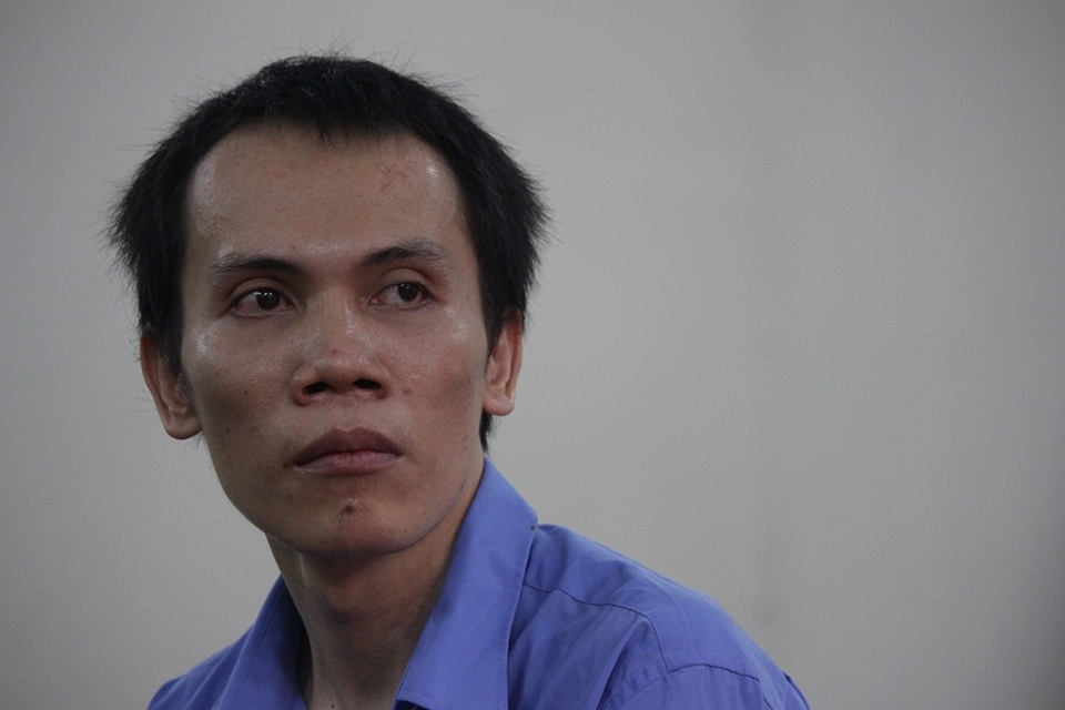 Bị cáo Hậu tại tòa