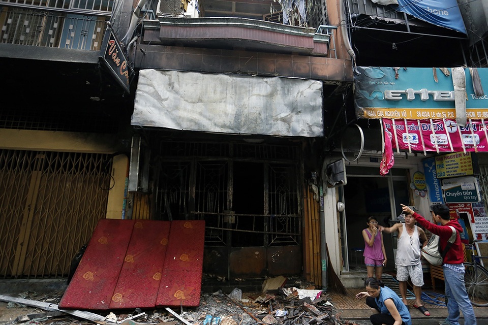 
Chiếc đệm là vật dụng hiếm hoi còn lại sau vụ cháy nghiêm trọng.
