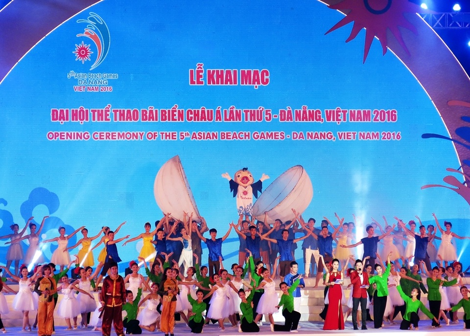 Đại hội Thể thao bãi biển Châu Á lần thứ 5 vừa chính thức khai mạc tại Đà Nẵng