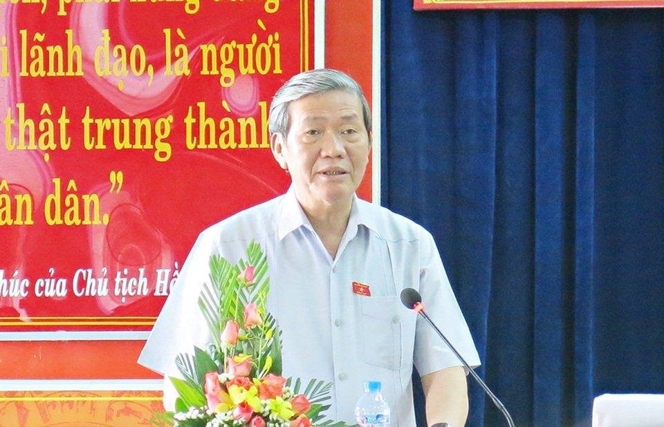 Ông Đinh Thế Huynh cùng Đoàn ĐBQH TP Đà Nẵng tiếp xúc cử tri ở quận Thanh Khê, Đà Nẵng chiều 4/10