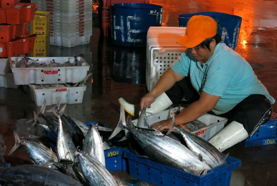 Họ tháo vát với những công việc nặng nhọc không thua chi cánh đàn ông ở cảng