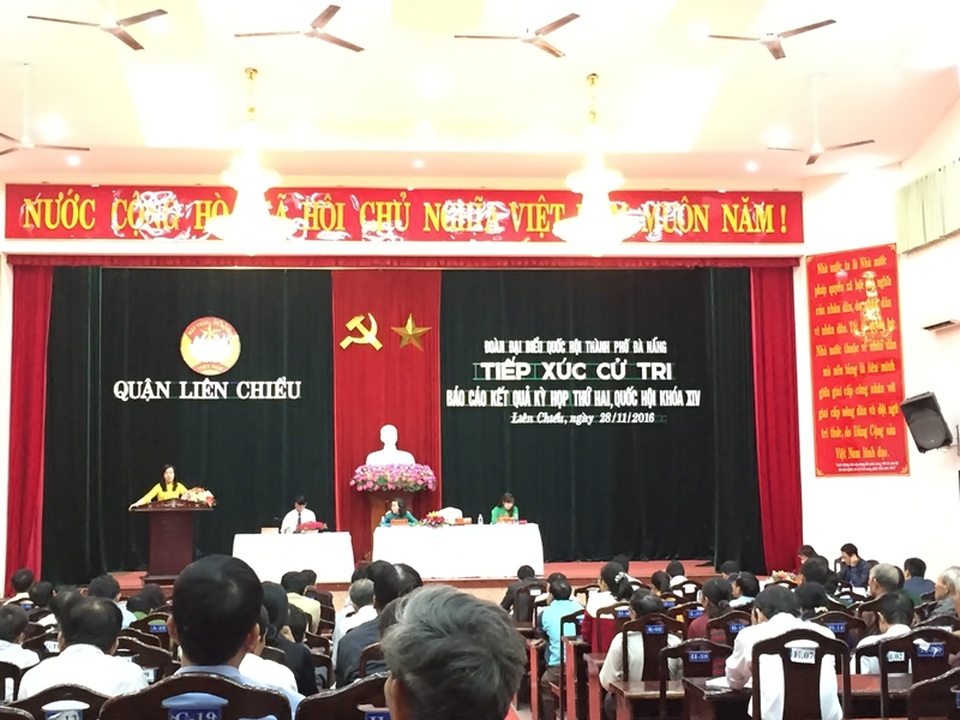 Đại biểu Quốc hội TP Đà Nẵng tiếp xúc cử tri tại quận Liên Chiểu chiều 28/11