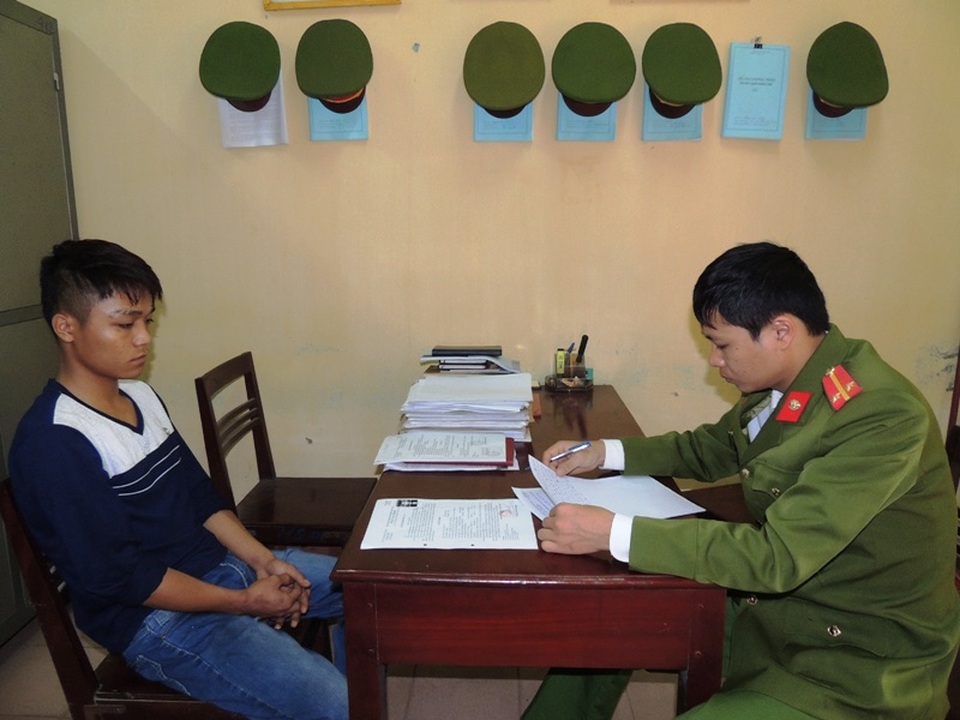 Đối tượng Thi tại cơ quan Công an (ảnh: Công an Hà Nam)