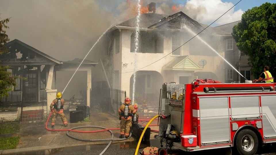 Căn nhà tại thành phố New Orleans, nơi xảy ra vụ hỏa hoạn (Ảnh: DM)