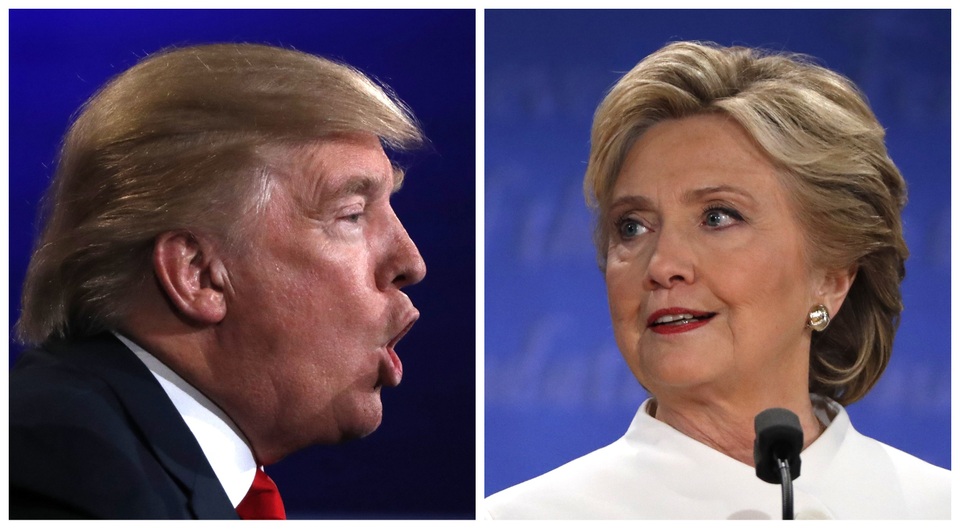 Ứng viên tổng thống đảng Cộng hòa Donald Trump và đối thủ đảng Dân chủ Hillary Clinton (Ảnh: Reuters)