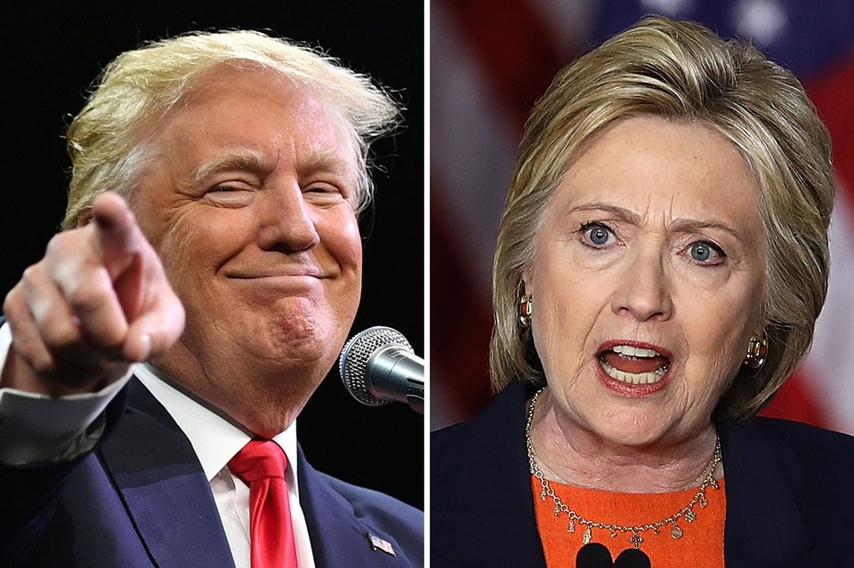 Tỷ phú Trump thu hẹp khoảng cách đáng kể với bà Clinton - 1 Tỷ phú Donald Trump và bà Hillary Clinton (Ảnh: Washington Magazine)
