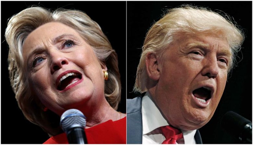 Bà Clinton dẫn trước ông Trump trong thăm dò dư luận trước thềm bầu cử - 1 Bà Hillary Clinton và ông Donald Trump (Ảnh: Reuters)