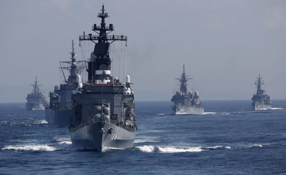 Tàu khu trục Kurama của Lực lượng phòng vệ Nhật Bản. (Ảnh: Reuters)