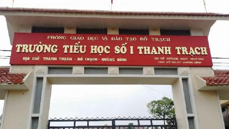 Một giáo viên tiểu học tử vong chưa rõ nguyên nhân - 1 Trường tiểu học số 1 Thanh Trạch, nơi nạn nhân đang công tác
