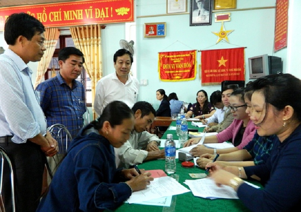 Quảng Bình bắt đầu chi trả tiền bồi thường sự cố môi trường biển - 1 Xã Quảng Hải, thị xã Ba Đồn là địa phương đầu tiên của tỉnh Quảng Bình nhận tiền đền bù thiệt hại. (Ảnh Báo Quảng Bình)