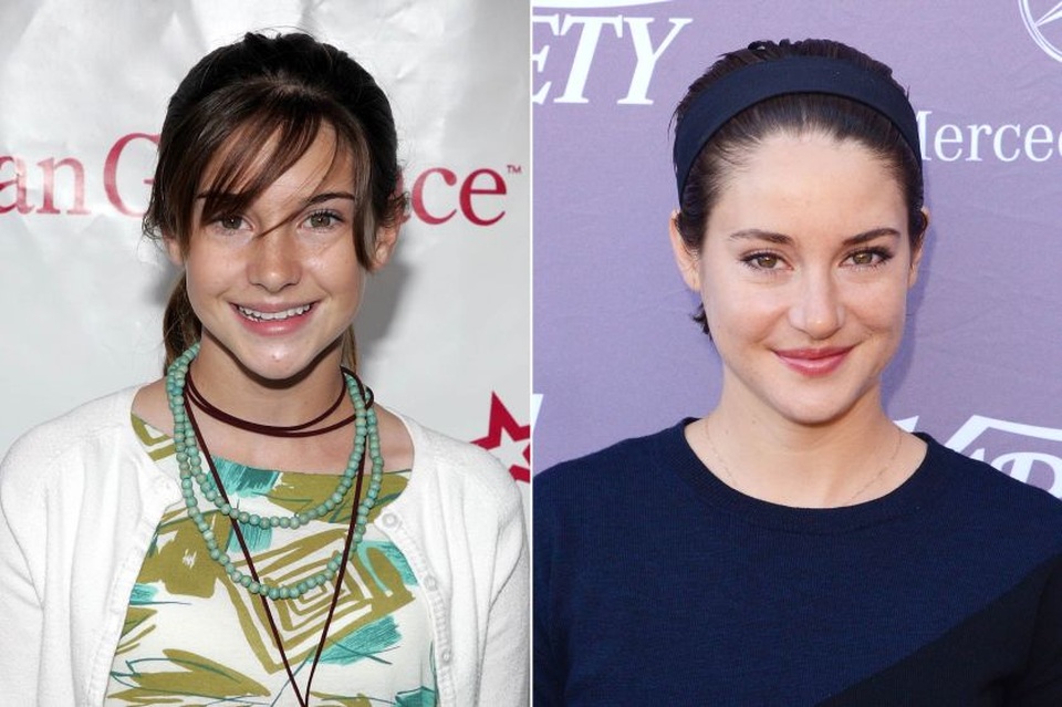 Nữ diễn viên Shailene Woodley (24 tuổi) gần như không thay đổi gì nhiều kể từ tuổi thiếu niên. Các nét của cô hiện tại đằm thắm, nữ tính hơn.