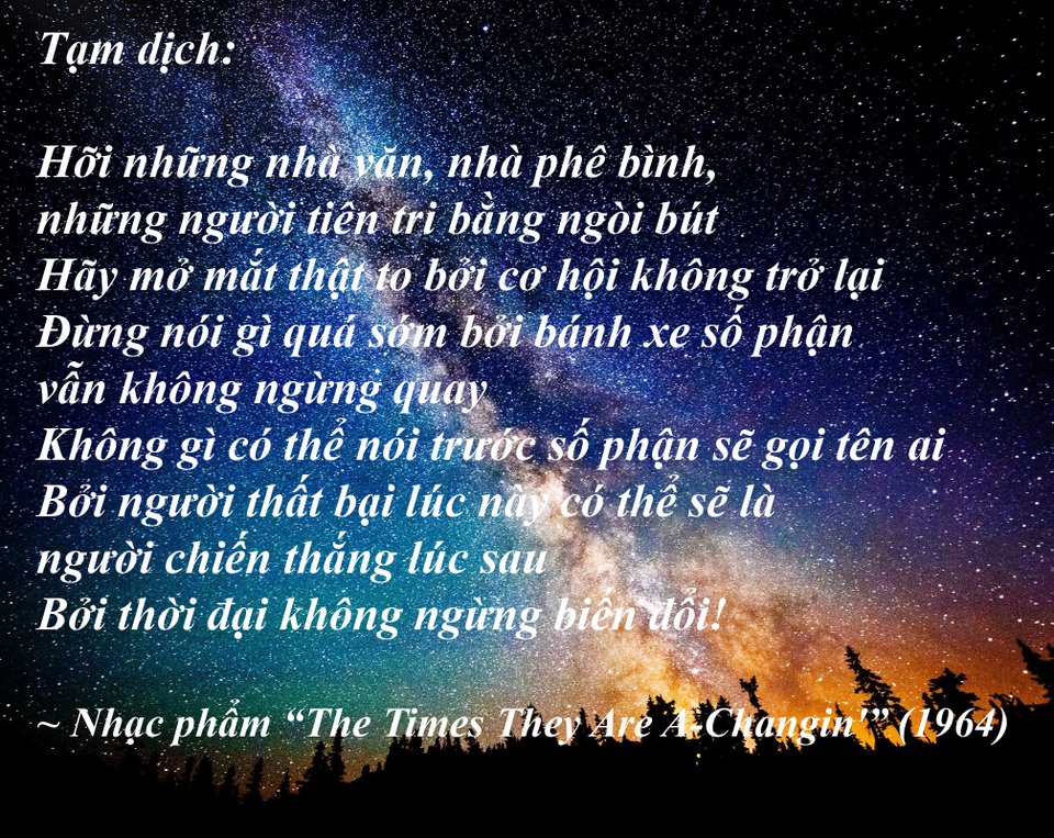 Đi tìm ý thơ trong lời nhạc của “nhạc sĩ đoạt Nobel Văn học” - 10 Đi tìm ý thơ trong lời nhạc của “nhạc sĩ đoạt Nobel Văn học” - 10