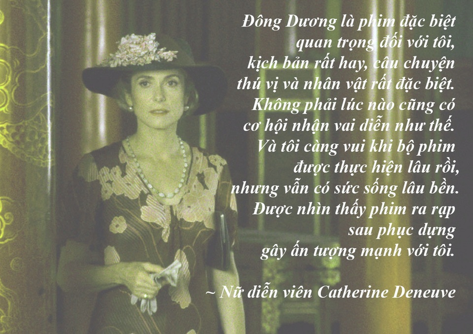Một tuần của những tiếc thương dành cho nghệ sĩ gạo cội - 9 Ngôi sao phim “Đông Dương” gặp gỡ các nhà làm phim và khán giả Việt Nam - Tối 2/11, đông đảo khán giả và nhà làm phim Việt đã rất háo hức được gặp mặt nữ diễn viên Catherine Deneuve trong buổi công chiếu bộ phim “Đông Dương” do bà thủ vai nữ chính. Tại buổi gặp gỡ này nữ diễn viên 73 tuổi đã khiến nhiều người trầm trồ về nhan sắc quá đỗi trẻ trung của bà.