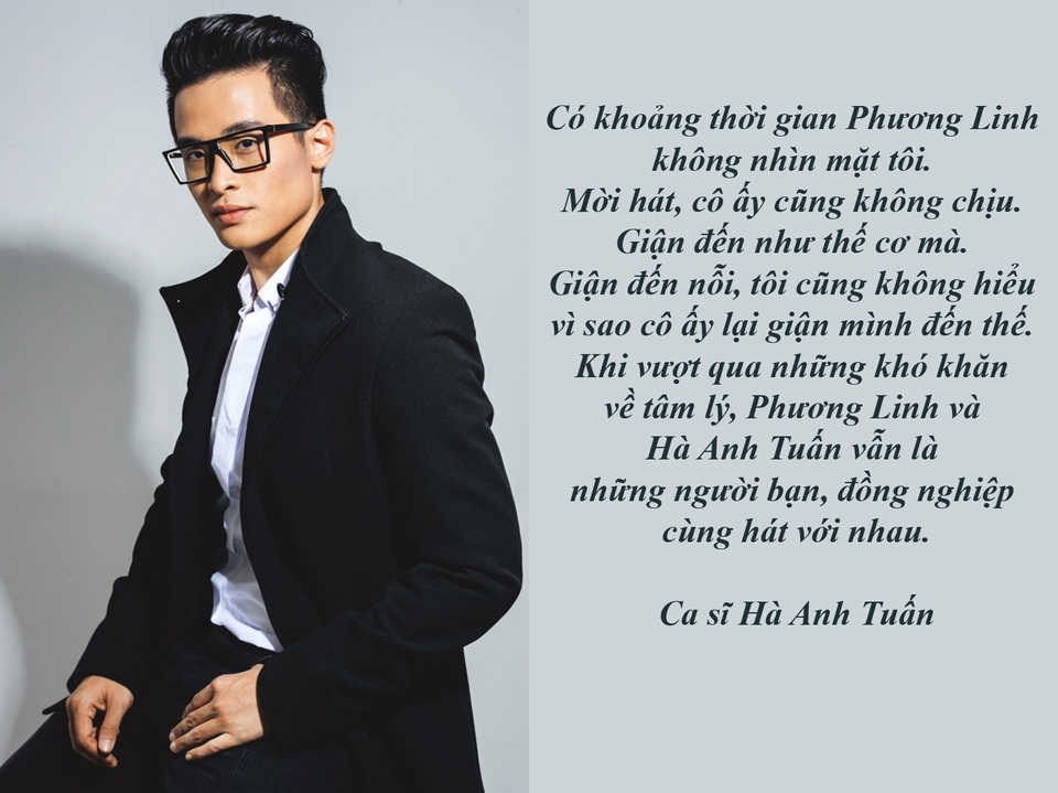 Nhiều nghệ sĩ chia sẻ niềm tiếc thương về NSƯT Quang Lý - 6 Hà Anh Tuấn: “Tôi đã tàn nhẫn với Phương Linh” - “Có khoảng thời gian, Phương Linh không nhìn mặt tôi. Mời đi hát, cô ấy cũng không chịu. Nghĩ lại, tôi thấy mình đã rất ích kỷ, rất có lỗi với cô ấy…”, nam ca sĩ Hà Anh Tuấn chia sẻ về mối quan hệ bị cho là… lạnh lùng của cặp đôi nghệ sĩ khiến khán giả trẻ cuồng nhiệt một thời.
