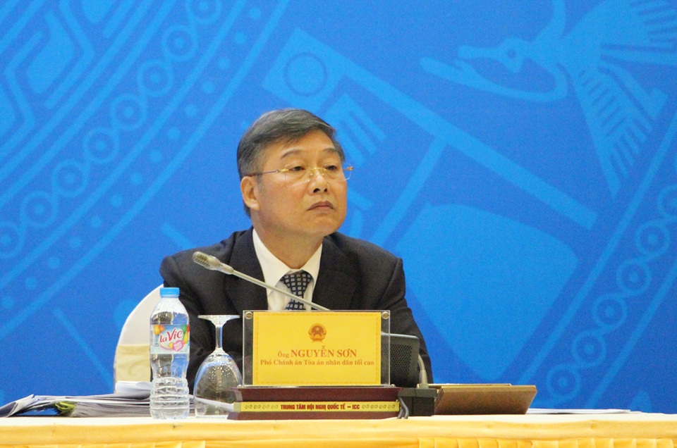 Ông Nguyễn Sơn, Phó Chánh án Tòa án Nhân dân Tối cao.