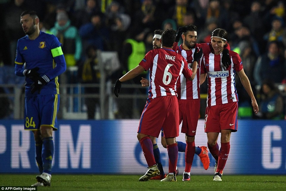 Atletico Madrid dễ dàng đánh bại Rostov