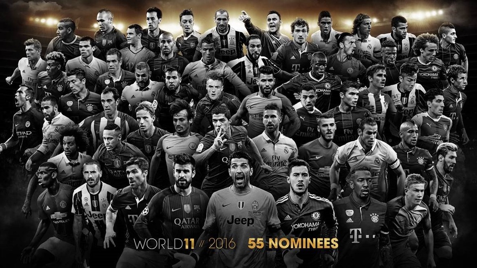 Đề cử đội hình tiêu biểu FIFPro năm 2016