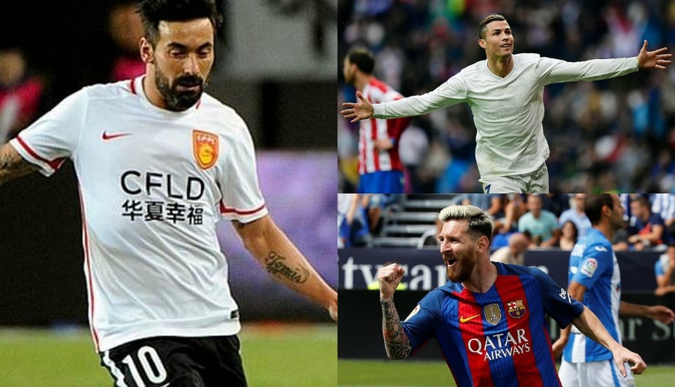 Cầu thủ lương cao nhất thế giới: Không phải Messi, C.Ronaldo - 1 Lavezzi lương cao hơn Messi lẫn C.Ronaldo