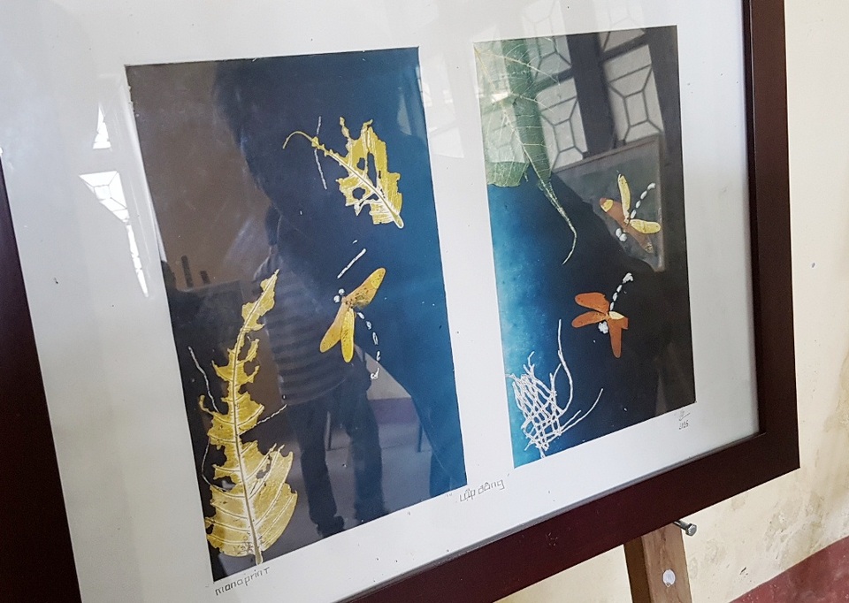 Sinh viên Nghệ thuật Huế triển lãm tác phẩm tri ân thầy cô - 4 Lập đông – Hồ Thị Bi – Monoprint 15x25cm