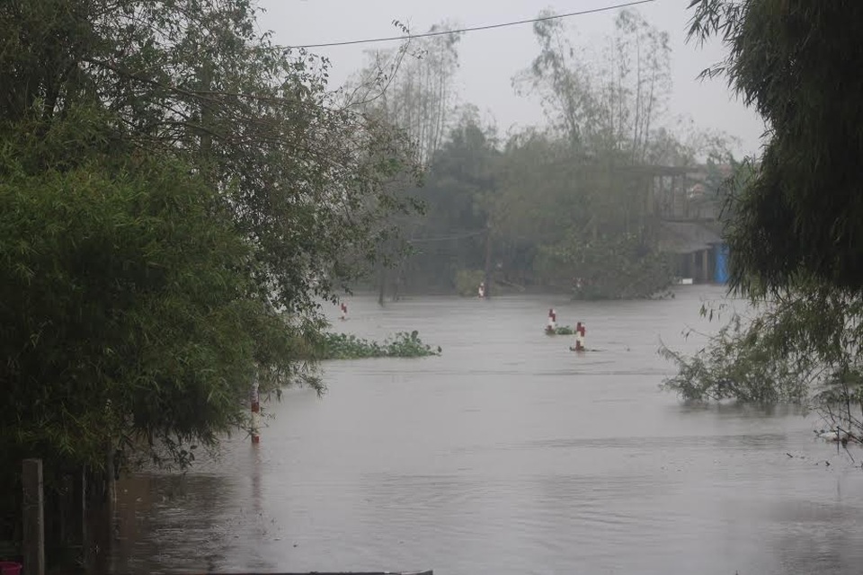 Hơn 1.300 ngôi nhà ngập nước, người dân "bơi" trong lũ - 2
Mưa lớn khiến nhiều nơi ngập đến 0,5 mét