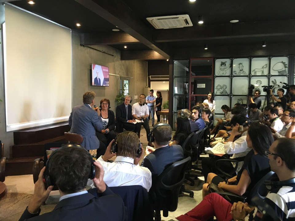 Buổi nói chuyện chiều 5/9 với các doanh nghiệp trẻ Việt Nam về phong trào khởi nghiệp hiện nay