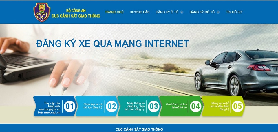 Thí điểm đăng ký xe ô tô qua mạng internet tại Hà Nội và TPHCM - 2 Việc đăng ký xe ô tô qua mạng được thực hiện thí điểm ở Hà Nội và TPHCM