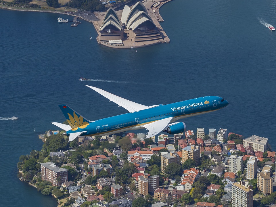 Chính thức khai thác Boeing 787 trên đường bay thẳng Việt Nam - Australia - 1 Vietnam Airlines chính thức đưa máy bay Boeing 787-9 Dreamliner khai thác trên đường bay thẳng tới Australia