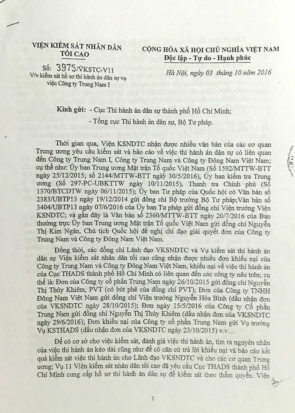 TP.HCM: Thi hành án kiểu “kì lạ”, một doanh nghiệp nước ngoài khốn đốn - 3 Viện KSND Tối cao vào cuộc kiểm sát hồ sơ thi hành án dân sự trong vụ việc này