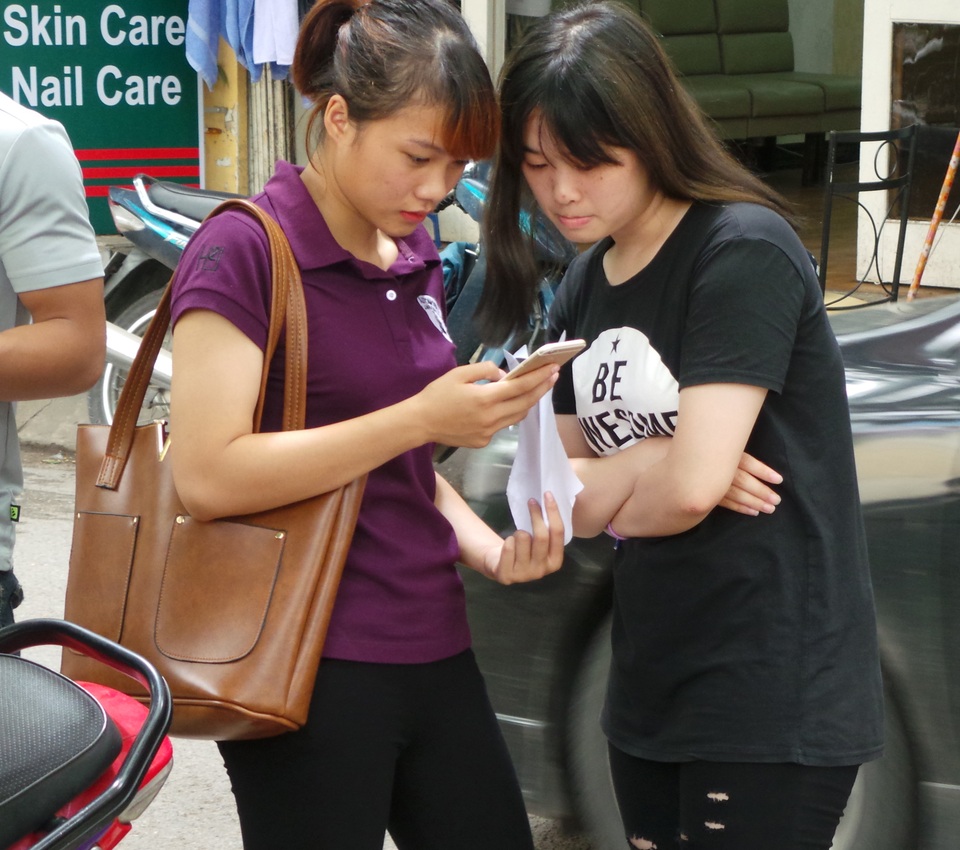 Thí sinh dự thi THPT quốc gia 2016 (ảnh Mỹ Hà)