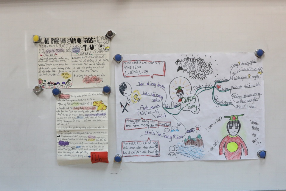 Việc học Văn được thể hiện rất sáng tạo