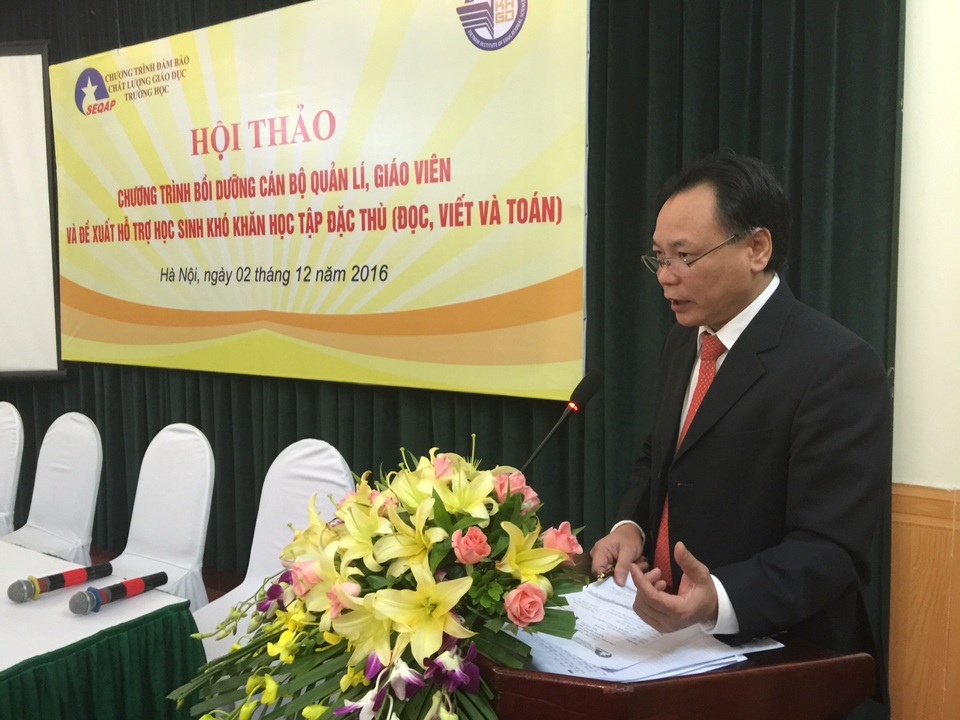 PGS.TS Phạm Minh Mục tại Hội thảo