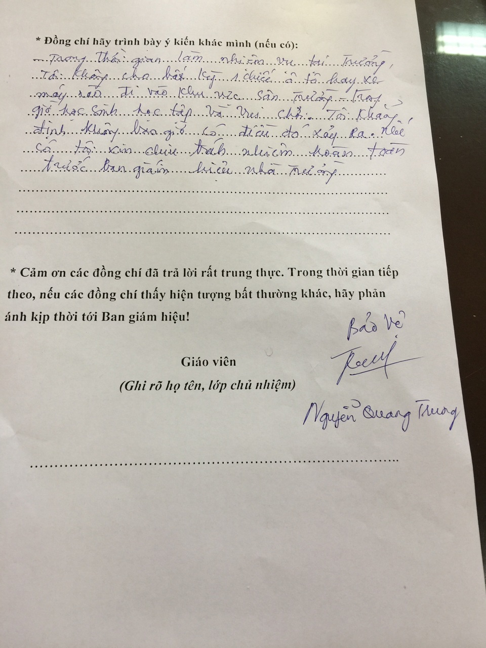 Bảo vệ Nguyễn Quang Trung, người bế cháu Kiên ngay sau khi xảy ra tai nạn