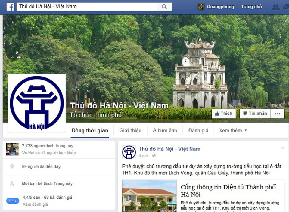 Hà Nội phát máy tính bảng cho lãnh đạo sở, ngành - 1 Cuối năm 2015, UBND TP Hà Nội cũng đã có thông báo đến cán bộ, công chức, viên chức về việc triển khai chỉ đạo điều hành qua facebook