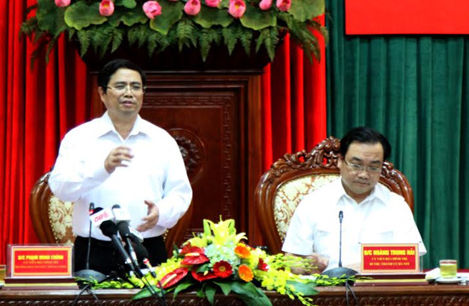 Hà Nội cắt giảm 55 phòng ban, 171 trưởng phó phòng - 1 Trưởng ban Tổ chức Trung ương Phạm Minh Chính phát biểu chỉ đạo tại buổi làm việc với Thành ủy Hà Nội