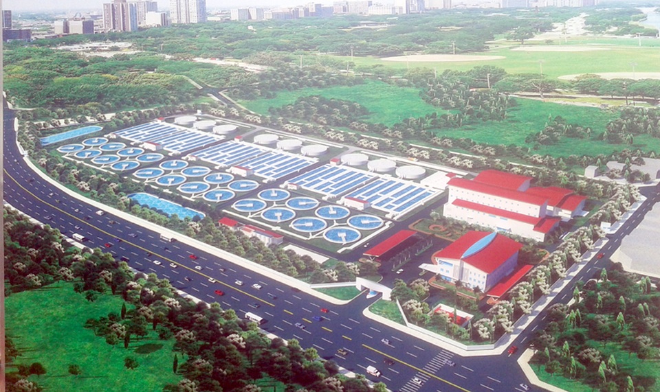 Hệ thống xử lý nước thải 800 triệu USD sẽ “hồi sinh” sông Tô Lịch? - 1 Nhà máy xử lý nước thải với công suất 270.000 m3/ngày đêm